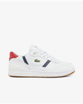 รองเท้าผ้าใบหนังผู้ชาย T-CLIP SET (White/ Navy / Red • 407)