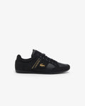 รองเท้าผ้าใบหนังกลับผู้ชาย CHAYMON (Black / Gold • 1V7)