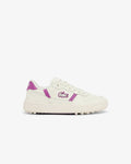 Women's T-CLIP Leather Trainers (Off White / Purple • Aja)