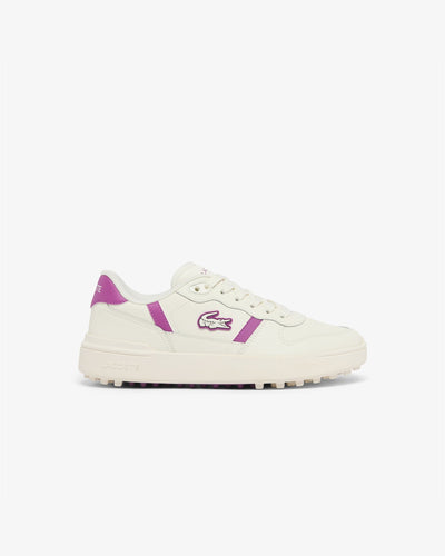 รองเท้าผ้าใบหนังเทนนิสผู้หญิง T-CLIP (Off White / Purple • Aja)