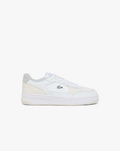 MEN'S L001 ACE LEATHER SNEAKERS (White / Light Grey • 14X)