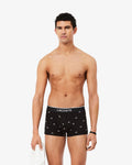 MEN'S 3-PACK PRINTED STRETCH TRUNKS (Noir • 031)