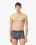 MEN'S SHORT COTTON TRUNKS (Navy Blue / White • 525)