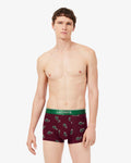 MEN'S 3-PACK CROCODILE PRINT TRUNKS (Bordeaux / Bleu Marine / Vert • RHJ)