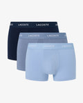 กางเกงในผู้ชาย 3-PACK BRANDED STRETCH JERSEY TRUNKS (Bleu Clair / Gris Fonce / Bleu Marine • W9Y)