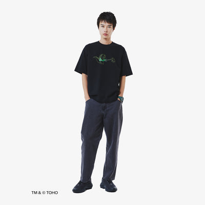 เสื้อยืดผู้ชาย T-SHIRT LACOSTE & GODZILLA (Noir • 031)