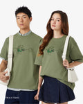 เสื้อยืดผู้ชาย T-SHIRT LACOSTE & GODZILLA (Khaki Green • BMY)