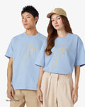 MEN'S T-SHIRT KING GHIDORAH LACOSTE & GODZILLA (Light Blue • AEY)
