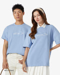 MEN'S T-SHIRT MOTHRA LARVA LACOSTE & GODZILLA (Light Blue • AEY)