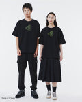เสื้อยืดผู้ชาย T-SHIRT MOTHRA LACOSTE & GODZILLA (Noir • 031)