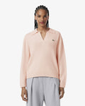 WOMEN'S 3D KNIT CASHMERE POLO COLLAR SWEATER (Rose • N6I)
