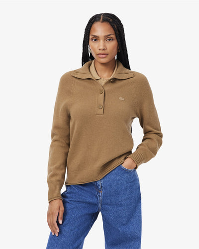 WOMEN'S WOOL HIGH NECK SWEATER (Marron • VV7)