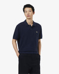 เสื้อถักไหมพรมผู้ชาย CLASSIC FIT KNITTED POLO SHIRT (Navy Blue • 166)