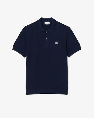 Classic Fit Knitted Polo Shirt (Midnight blue • 166)