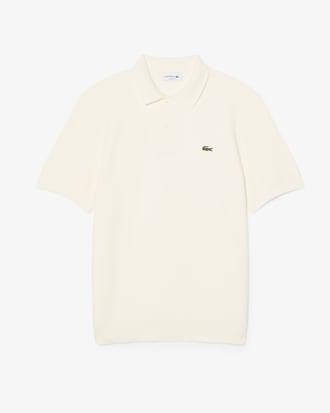 Classic Fit Knitted Polo Shirt (White • 70V)