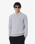 เสื้อถักไหมพรมผู้ชาย MONOCHROME CREW NECK COTTON SWEATER (Grey Chine • CCA)
