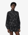 เสื้อเบลาส์ผู้หญิง REFLECTIVE CROCODILE PRINT TENNIS JACKET (Noir • 031)