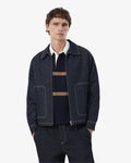 MEN'S ZIPPED DENIM JACKET (Blue • SHR)
