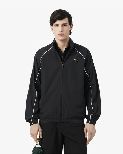 MEN'S SPORT WATER-REPELLENT TRIM ACCENT TRACK JACKET (Noir / Blanc • 258)