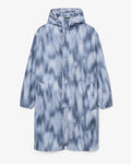 MEN'S LONG WATER-REPELLENT PRINTED PARKA (Gris / Bleu Clair • UM5)