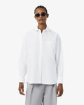 เสื้อเชิ้ตผู้หญิง OVERSIZED COTTON POPLIN SHIRT (White • 001)