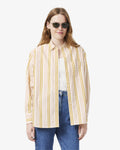 เสื้อเชิ้ตผู้หญิง OVERSIZED COTTON POPLIN SHIRT (Beige / Blanc / Jaune • X8N)