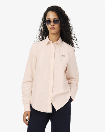 เสื้อเชิ้ตผู้หญิง REGULAR FIT COTTON SHIRT (Rose • N6I)