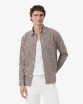 MEN'S REGULAR FIT PLAID FLANNEL SHIRT (Beige / Marron • CME)