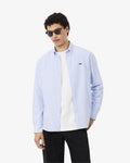 เสื้อเชิ้ตผู้ชาย REGULAR FIT STRIPED OXFORD SHIRT (Bleu / Blanc • E7B)