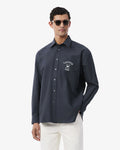 เสื้อเชิ้ตผู้ชาย RELAXED FIT OXFORD SHIRT (Dark Grey • S5T)