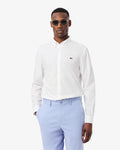 เสื้อเชิ้ตผู้ชาย REGULAR FIT STRETCH POPLIN SHIRT (White • 001)