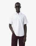 MEN'S REGULAR FIT SHORT SLEEVED COTTON SHIRT (White • 001)