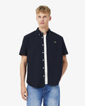เสื้อเชิ้ตผู้ชาย REGULAR FIT SHORT-SLEEVED OXFORD SHIRT (Navy Blue • F2W)