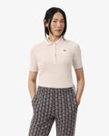 WOMEN'S SLIM FIT POINTELLE KNIT POLO SHIRT (Rose • N6I)
