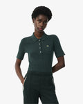 WOMEN'S SLIM FIT POINTELLE KNIT POLO SHIRT (Green • YZP)