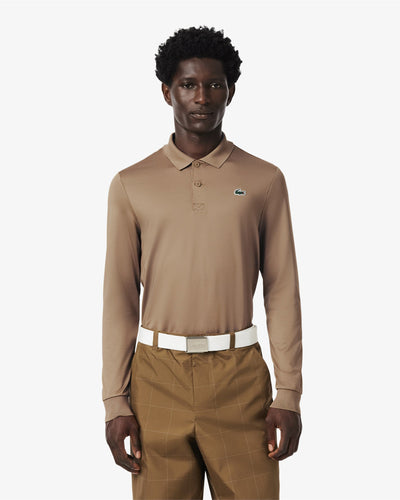 เสื้อโปโลผู้ชาย REGULAR FIT ULTRA DRY LONG SLEEVED GOLF POLO SHIRT (Brown • SIX)