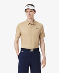 MEN'S REGULAR FIT PRINTED GOLF POLO SHIRT (Beige / White • 7PT)
