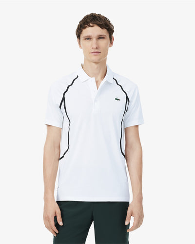 เสื้อโปโลผู้ชาย LACOSTE TENNIS X DANIIL MEDVEDEV POLO SHIRT (White • 001)