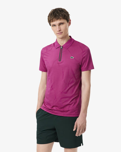 เสื้อโปโลผู้ชาย ULTRA DRY JACQUARD CROCODILE TENNIS POLO SHIRT (Rose Fushia • JBD)