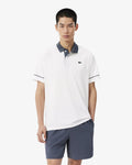 MEN'S LACOSTE TENNIS X NOVAK DJOKOVIC ON COURT POLO SHIRT (Blanc / Gris • ZA5)