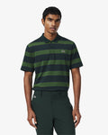 MEN'S STRIPED ULTRA DRY STRETCH GOLF POLO SHIRT (Vert / Bleu Marine / Vert • YW9)