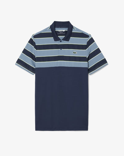 MEN'S STRIPED ULTRA DRY GOLF POLO SHIRT (Bleu Marine / Bleu / Bleu Marine • YNB)