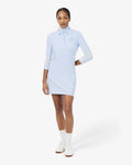 WOMEN'S SLIM FIT STRETCH MINI PIQUÉ POLO DRESS (Bleu Clair • T01)