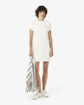 ชุดเดรสผู้หญิง FRENCH MADE BADGE ACCENT RIBBED DRESS (White • 70V)