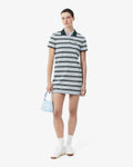 ชุดเดรสผู้หญิง STRIPED COTTON POLO DRESS (Vert / Bleu Clair / Blanc • VP6)