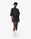 WOMEN'S REFLECTIVE PRINT LINED TENNIS SHORTS (Noir • C31)