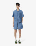 กางเกงขาสั้นผู้ชาย RELAXED FIT DENIM SHORTS (Blue • MKU)