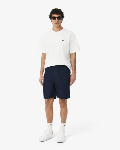 MEN'S REGULAR FIT LINEN BLEND TWILL SHORTS (Navy Blue • 166)
