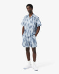 กางเกงขาสั้นผู้ชาย RELAXED FIT PRINTED TAFFETA SHORTS (Gris / Bleu Clair • UM5)