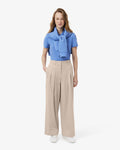 กางเกงขายาวผู้หญิง FLARED LEG STRETCH GABARDINE PANTS (Beige • X6F)